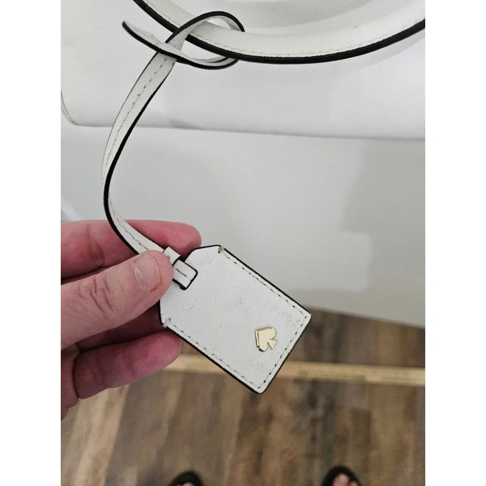 Kate Spade Cedar Street Small Hayden Satchel White Black Leather Crossbody Bag